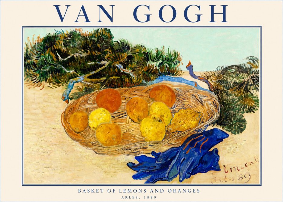 Van Gogh Basket of Lemons and Oranges No4 - Poszter