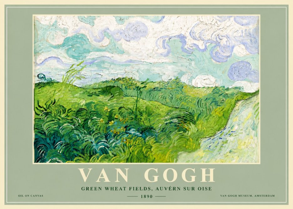 Van Gogh Green Wheat Fields, Auvern Sur Oise No4 - Poszter
