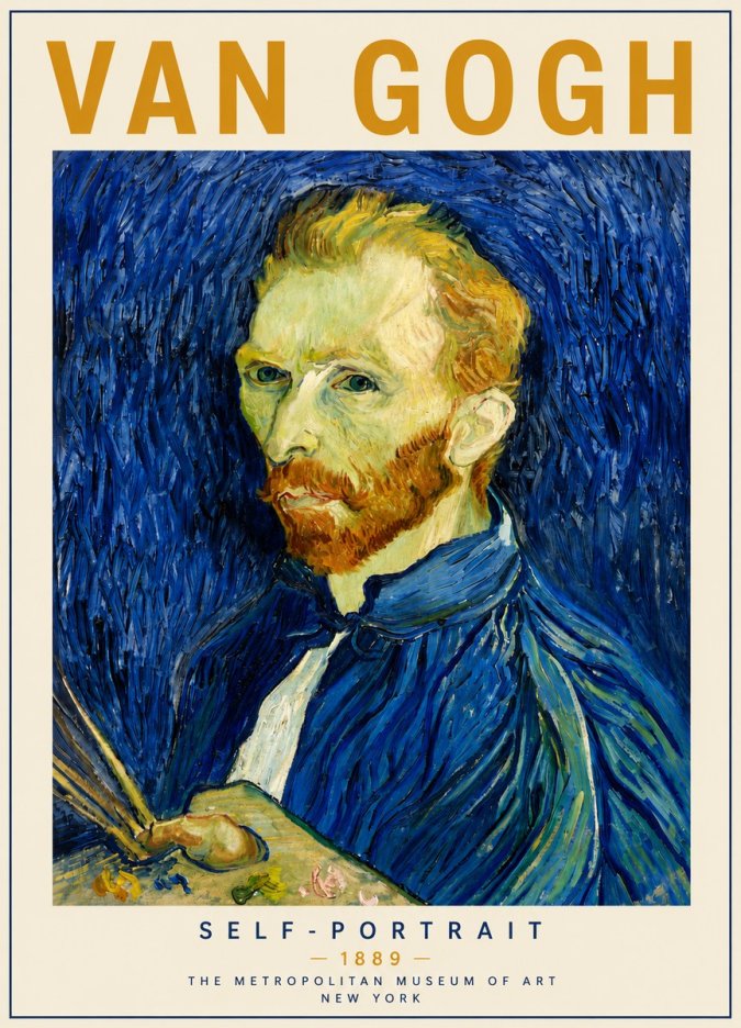 Van Gogh Self-portrait I No6 - Poszter