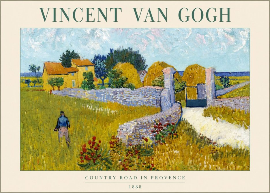 Van Gogh Country Road in Provence I No2 - Poszter