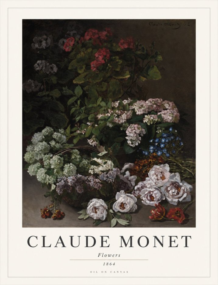 Monet Flowers No1 - Poszter
