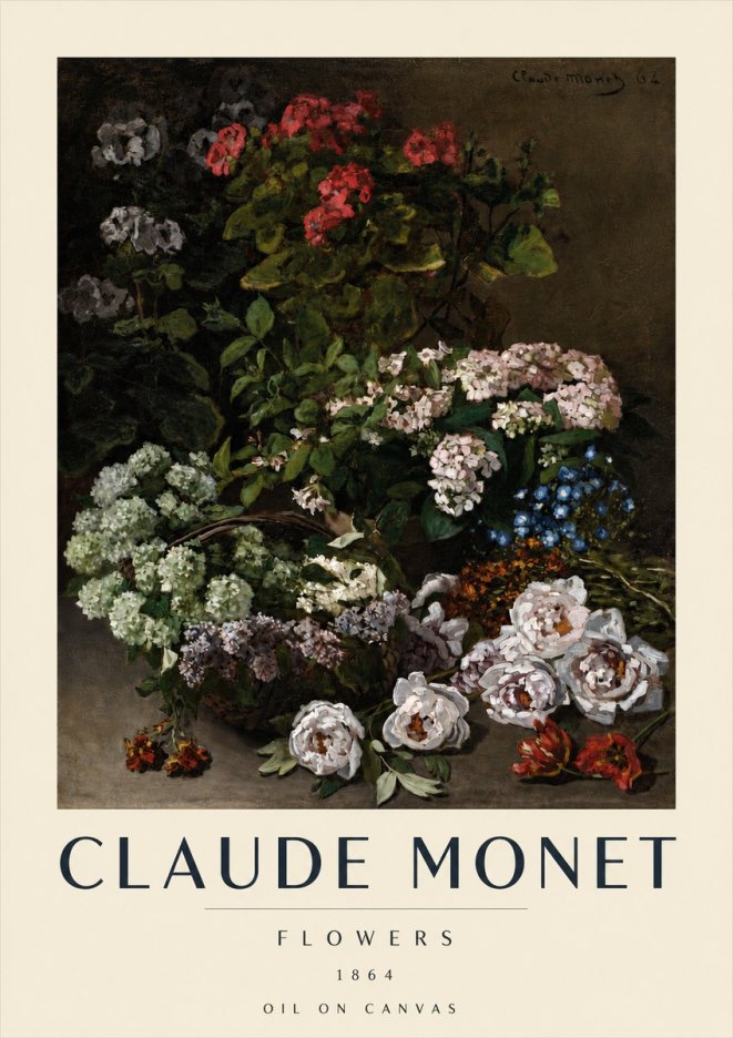 Monet Flowers No3 - Poszter