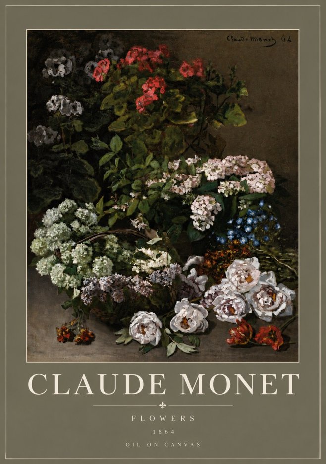 Monet Flowers No4 - Poszter