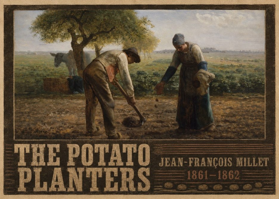 Jean-François Millet The Potato Planters No4 - Poszter