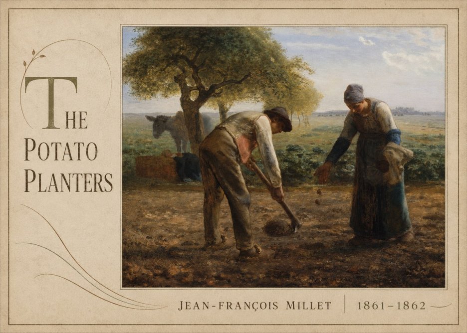 Jean-François Millet The Potato Planters No5 - Poszter
