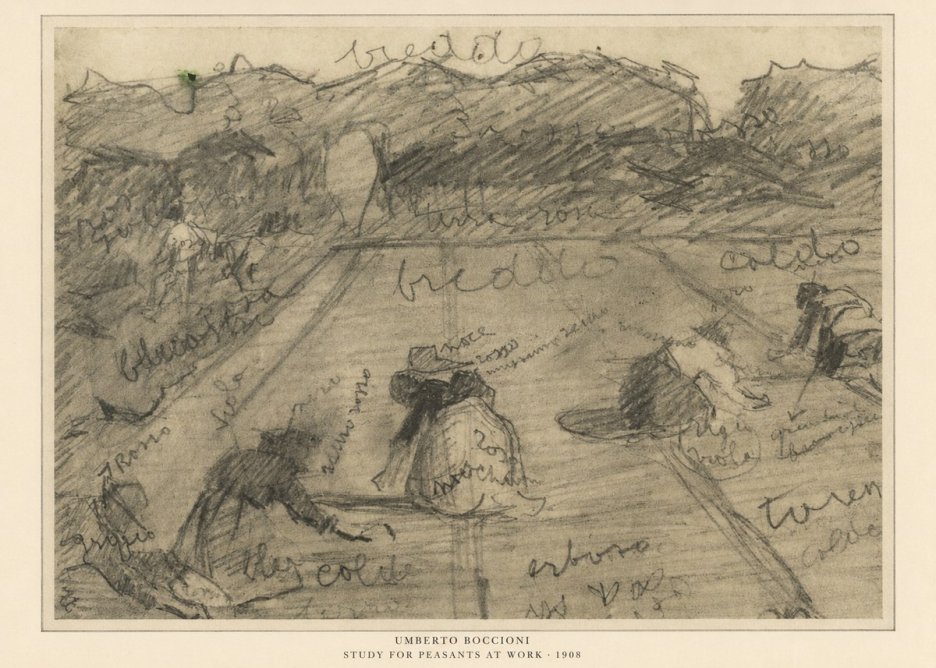 Umberto Boccioni Study for Peasants at Work No6 - Poszter
