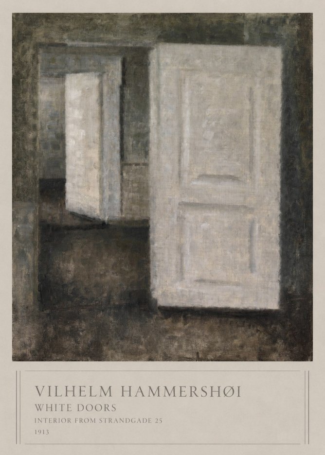 Vilhelm Hammershøi White Doors No1 - Poszter