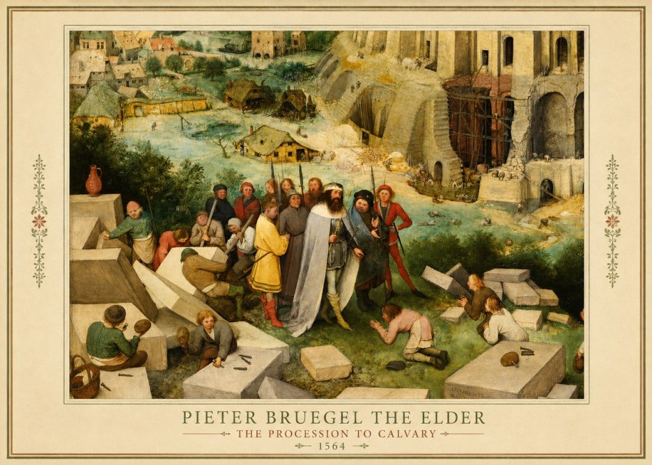 Pieter Bruegel The Tower of Babel XIV No5 - Poszter