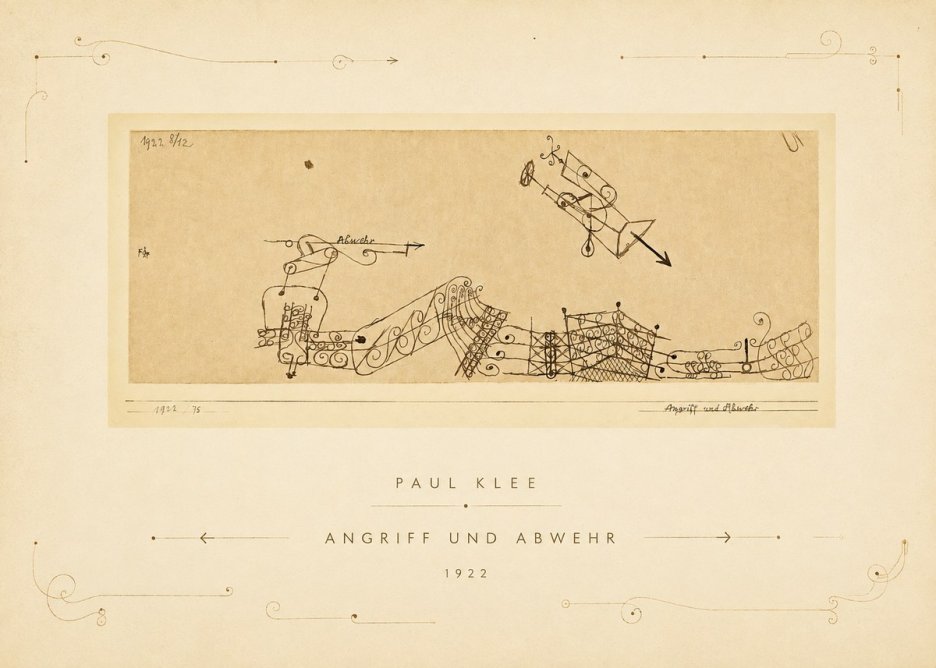 Paul Klee Angriff Und Abwehr No3 - Poszter