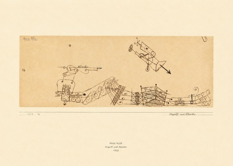 Paul Klee Angriff Und Abwehr No4 - Poszter