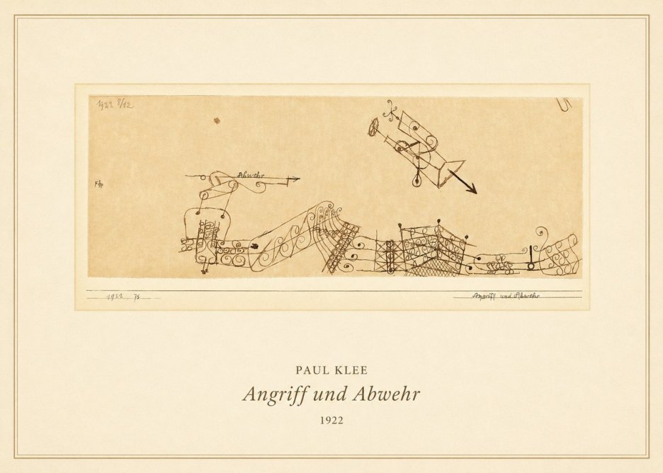 Paul Klee Angriff Und Abwehr No5 - Poszter