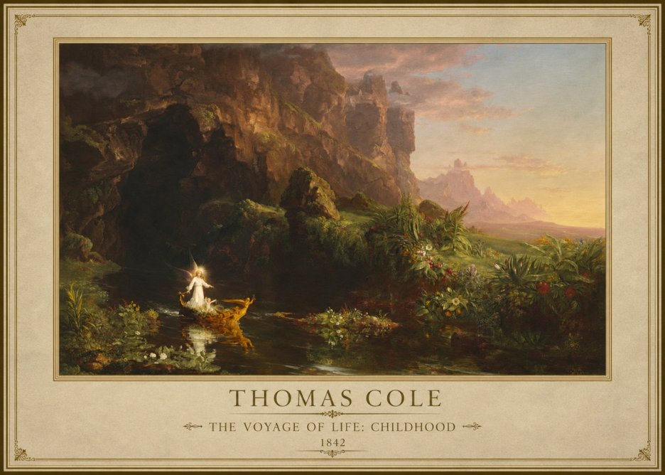 Thomas Cole The Voyage of Life: Childhood IV No1 - Poszter