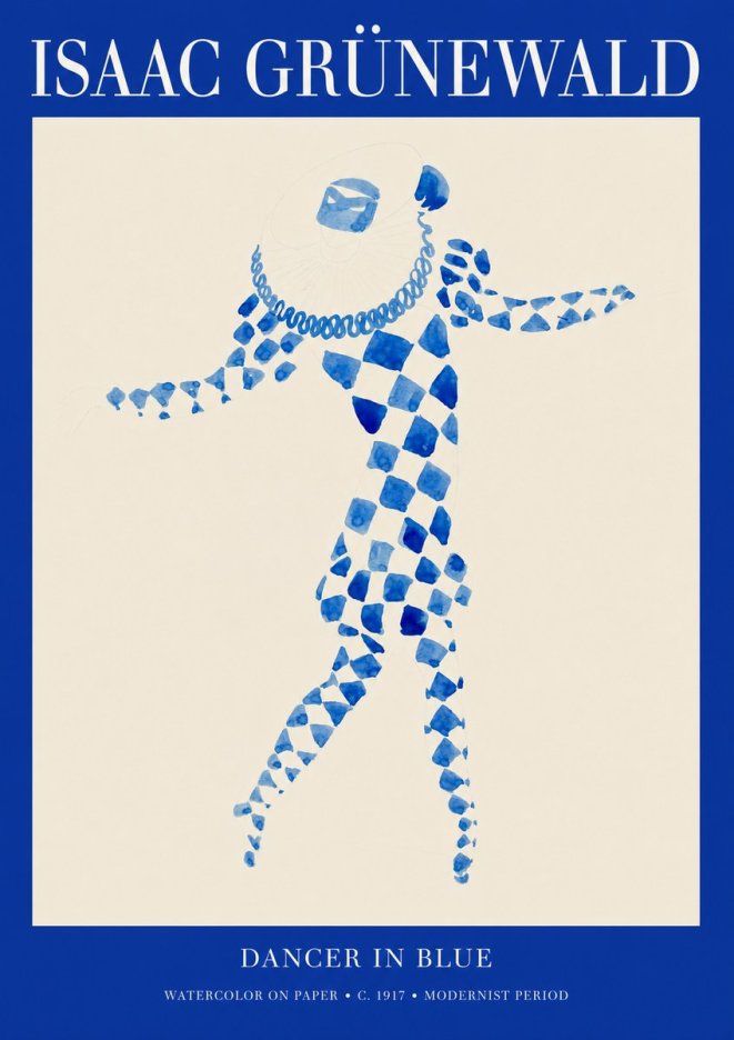Isaac Grünewald Dancer in Blue No1 - Poszter