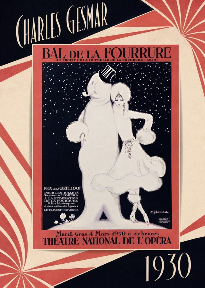 Charles Gesmar Bal De La Fourrure II No5 - Poszter