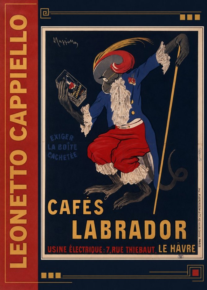 Leonetto Cappiello Cafés Labrador No2 - Poszter