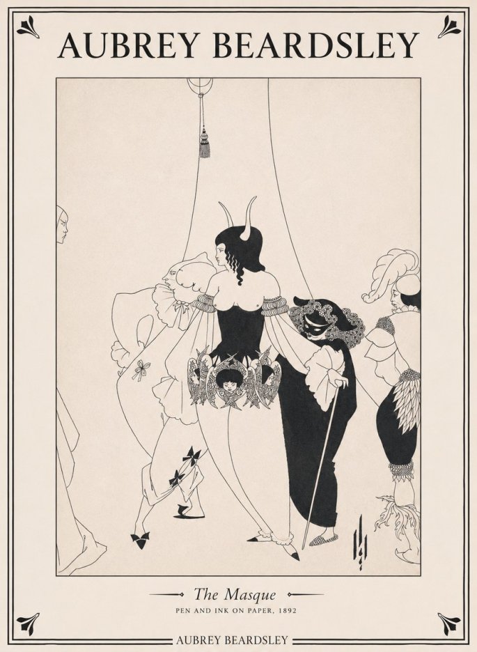 Aubrey Beardsley The Masque No1 - Poszter