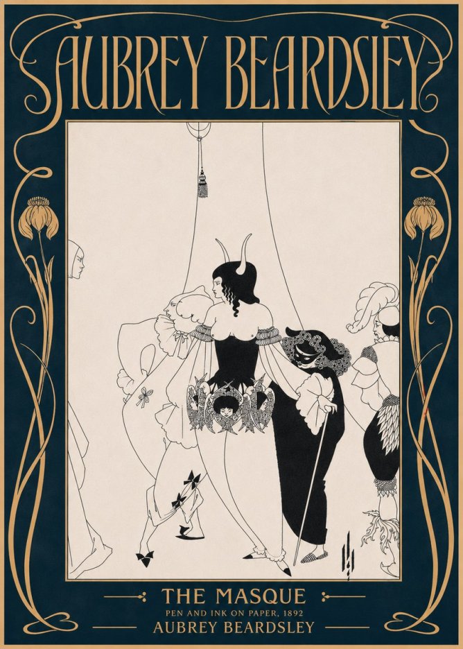 Aubrey Beardsley The Masque No4 - Poszter