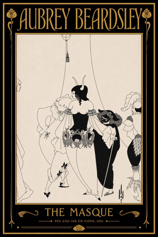 Aubrey Beardsley The Masque No6 - Poszter