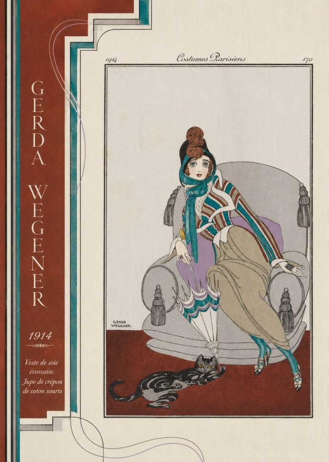 Gerda Wegener Veste De Soie Écossaise. Jupe De Crépon De Coton Souris. No2 - Poszter