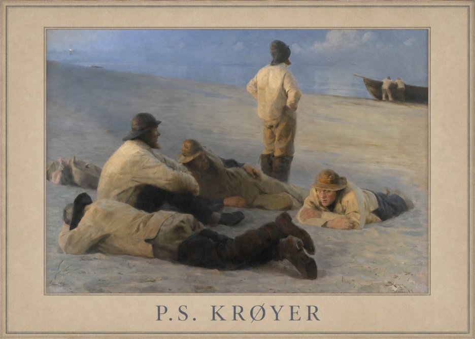 P.S. Krøyer Fishermen on Skagen Beach No1 - Poszter