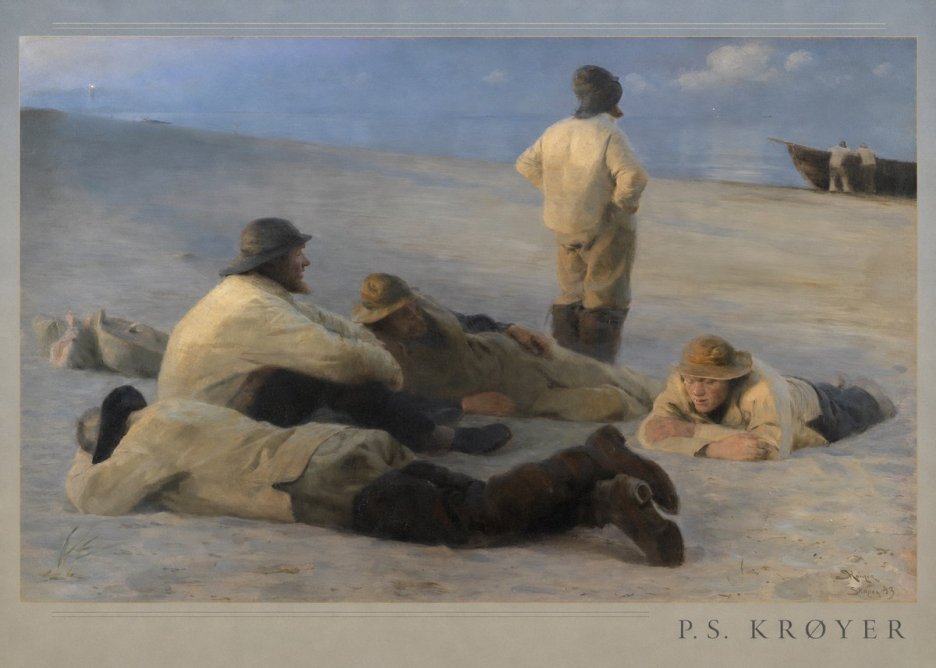 P.S. Krøyer Fishermen on Skagen Beach No3 - Poszter