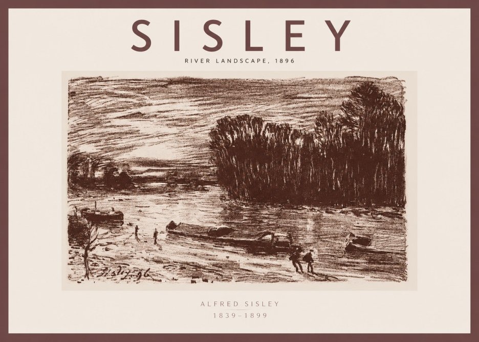 Sisley River Landscape No4 - Poszter