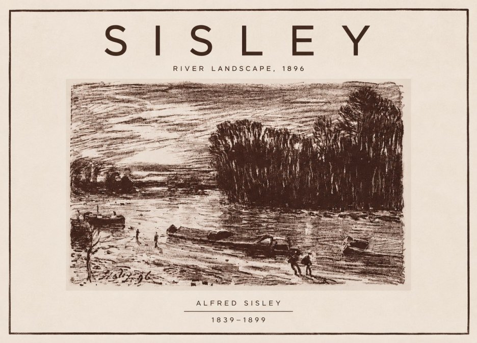 Sisley River Landscape No6 - Poszter
