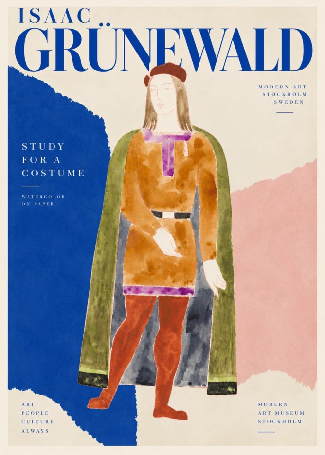 Isaac Grünewald Study for a Costume Design No4 - Poszter