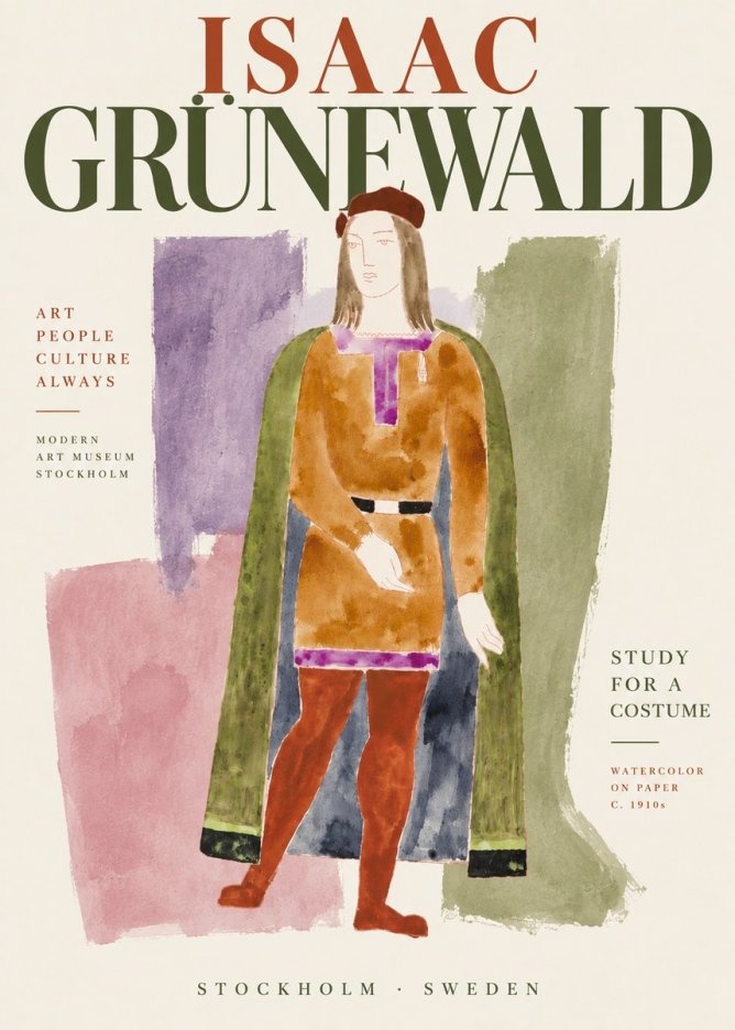 Isaac Grünewald Study for a Costume Design No5 - Poszter