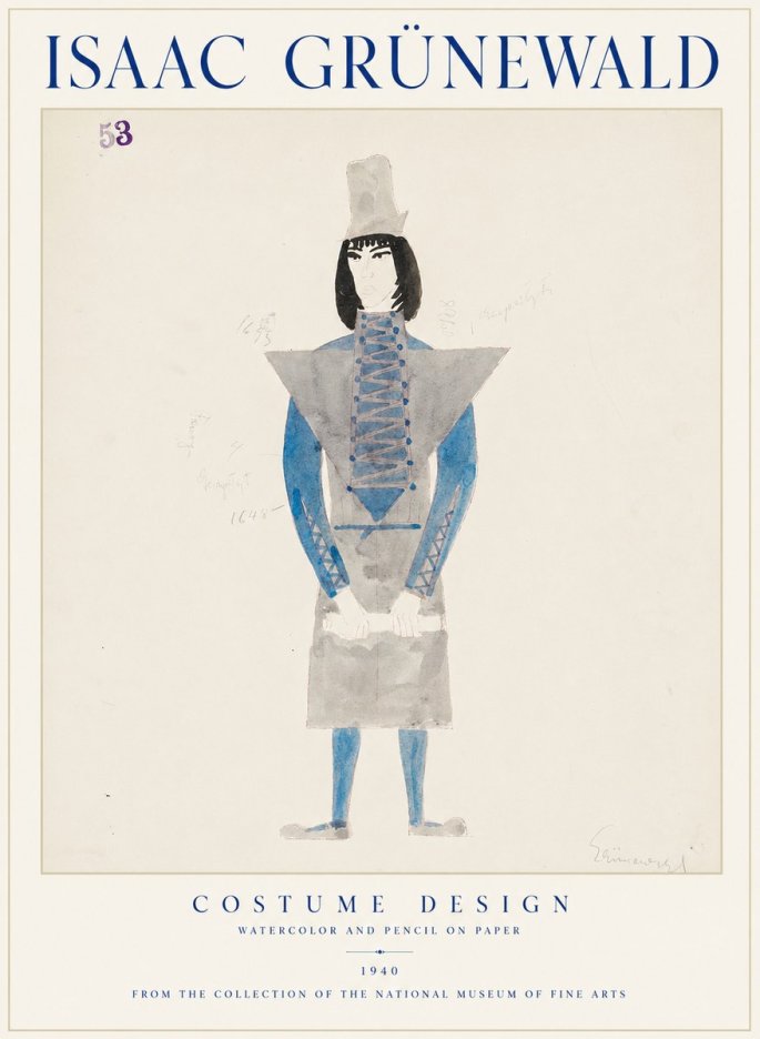 Isaac Grünewald Costume Design X No1 - Poszter