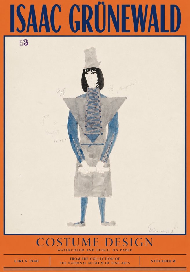 Isaac Grünewald Costume Design X No2 - Poszter