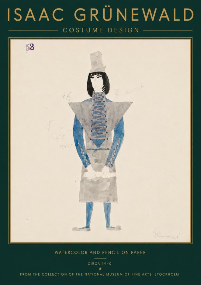 Isaac Grünewald Costume Design X No4 - Poszter