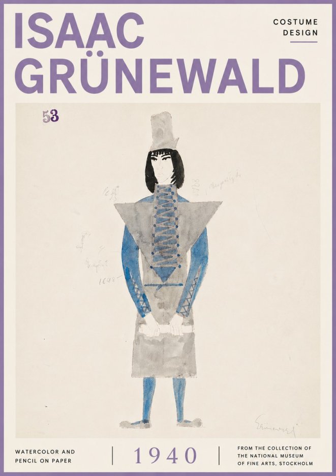 Isaac Grünewald Costume Design X No6 - Poszter