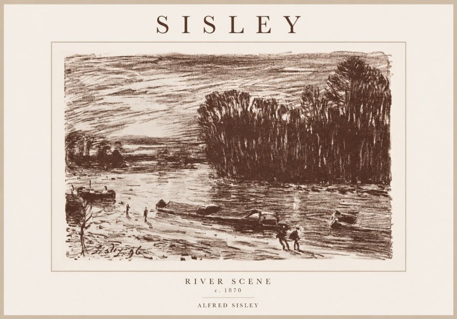 Sisley River Scene No1 - Poszter