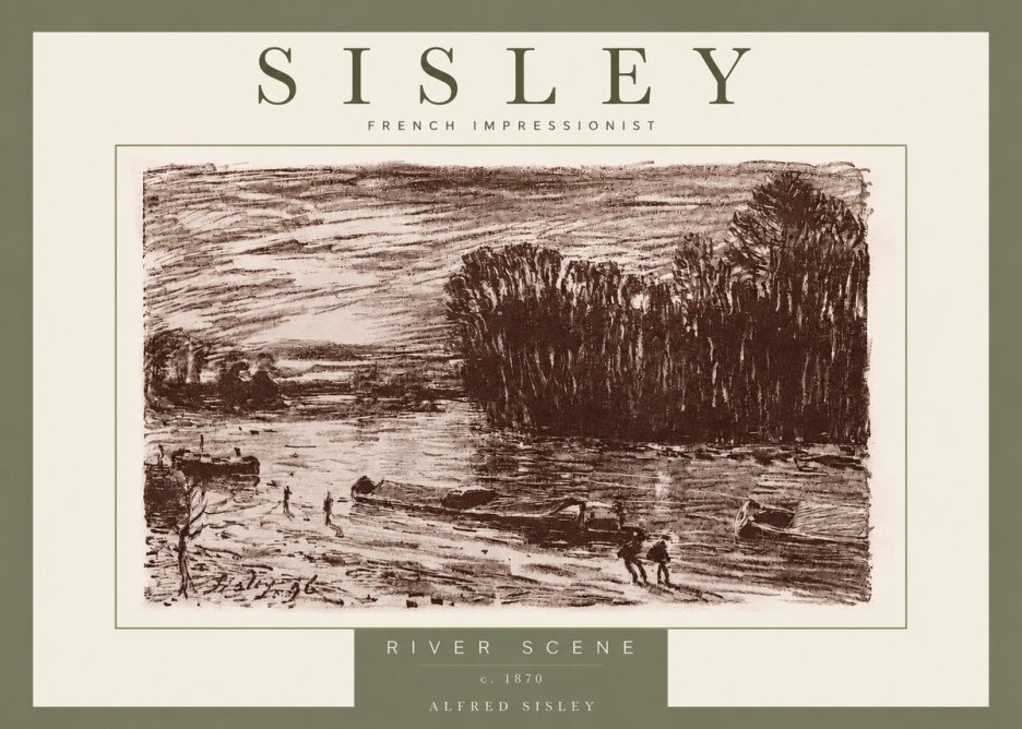 Sisley River Scene No6 - Poszter