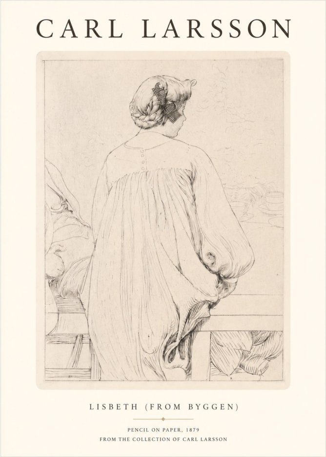 Carl Larsson Lisbeth (from Byggen) No1 - Poszter