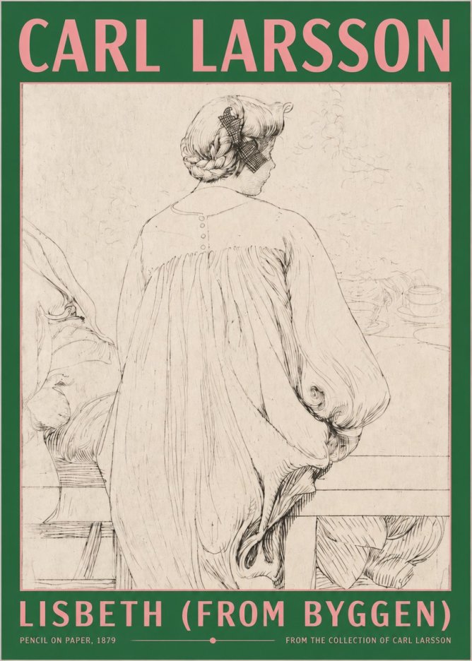 Carl Larsson Lisbeth (from Byggen) No2 - Poszter