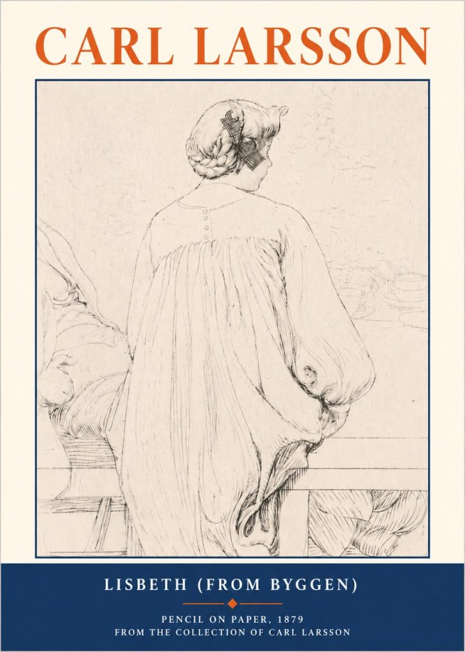 Carl Larsson Lisbeth (from Byggen) No3 - Poszter