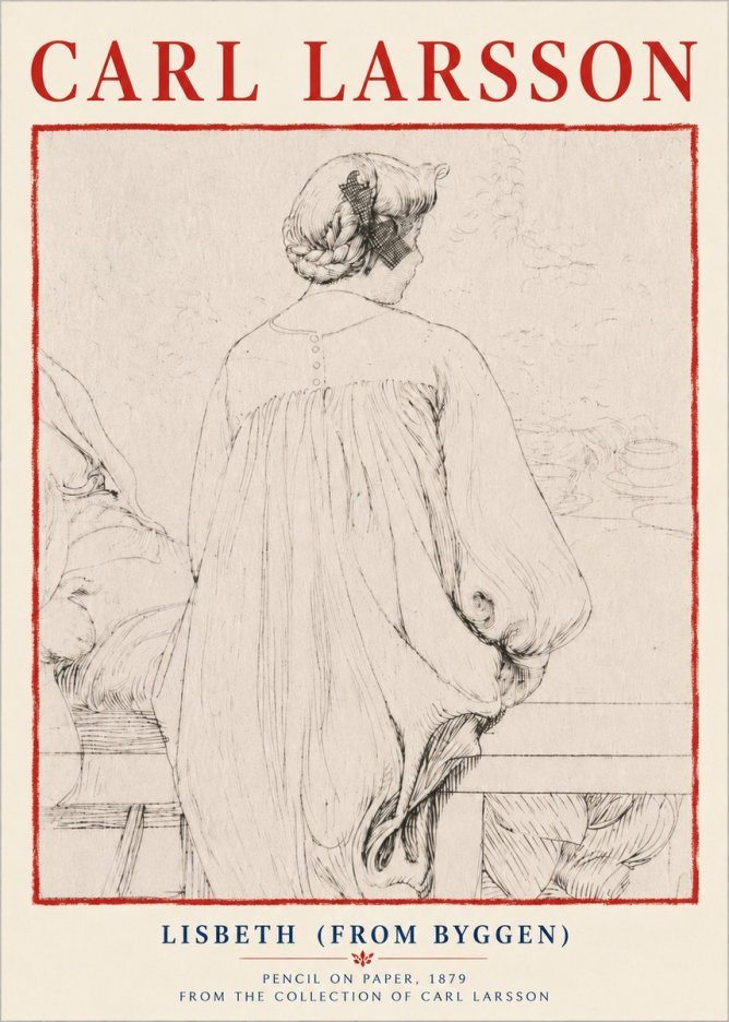 Carl Larsson Lisbeth (from Byggen) No6 - Poszter