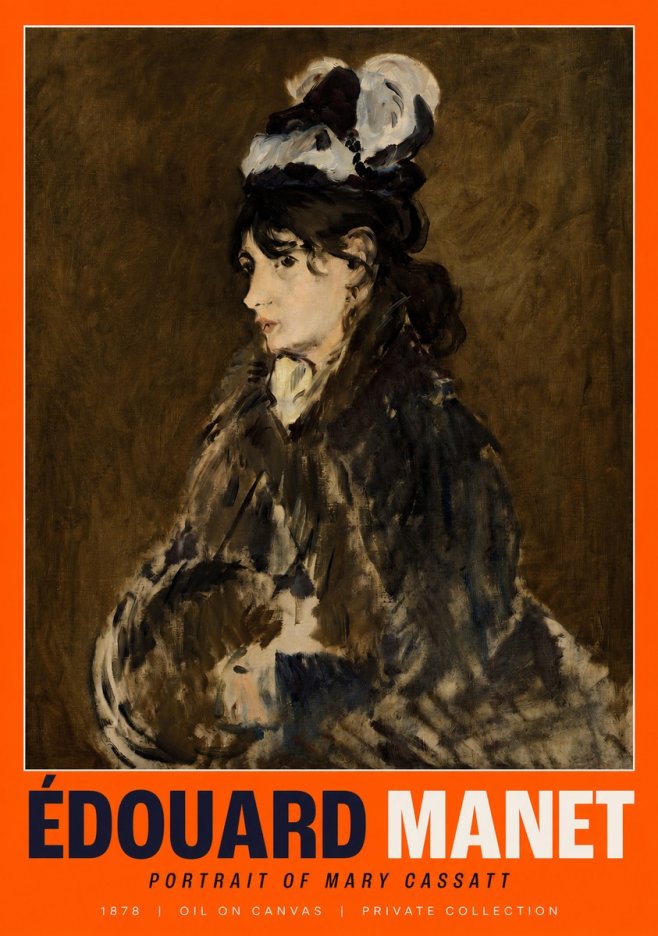 Édouard Manet Young Woman in a Hat V No3 - Poszter