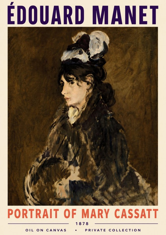 Édouard Manet Young Woman in a Hat V No5 - Poszter