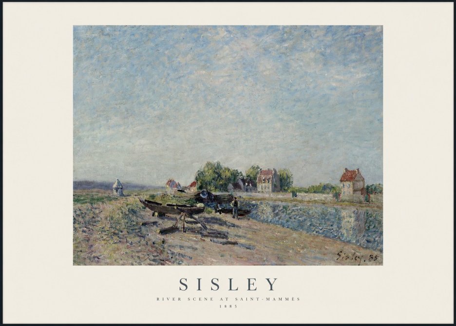 Sisley River Scene at Saint-mammès No1 - Poszter