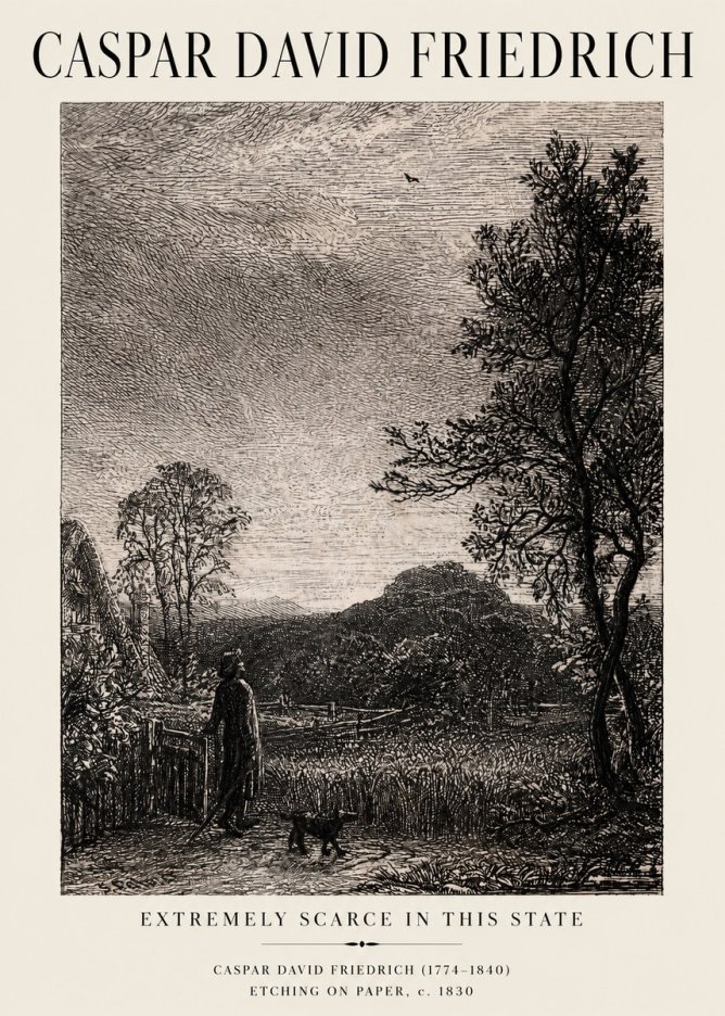 Caspar David Friedrich Extremely Scarce in This State No1 - Poszter
