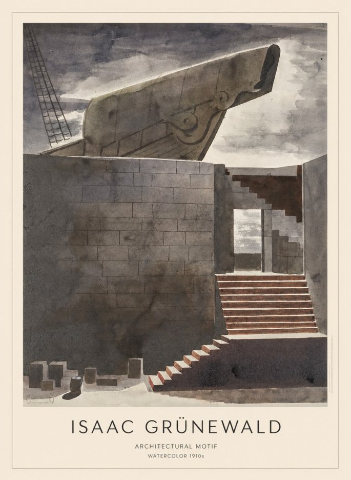 Isaac Grünewald Architectural Motif II No1 - Poszter