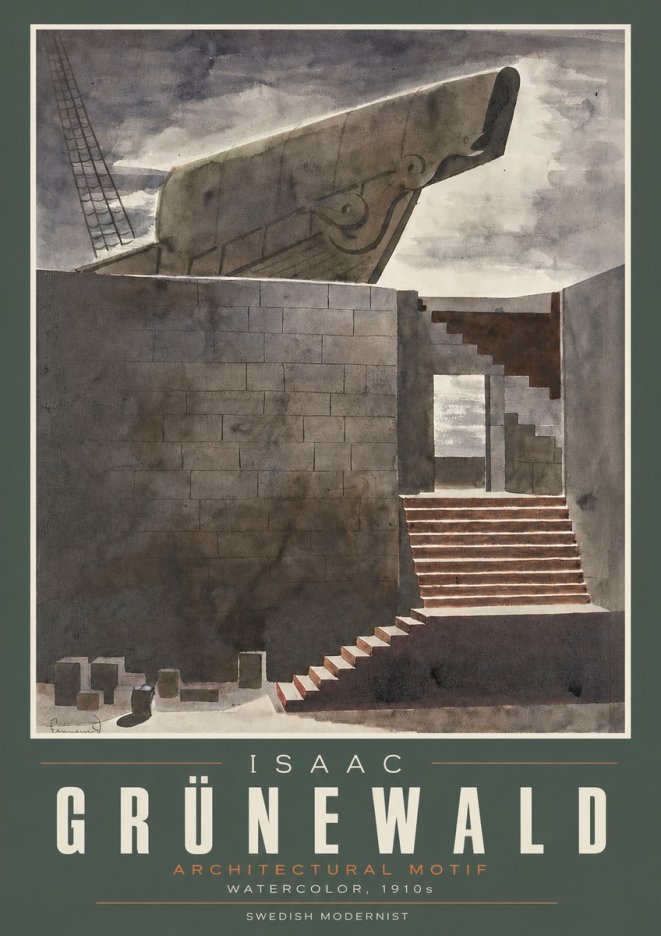 Isaac Grünewald Architectural Motif II No3 - Poszter