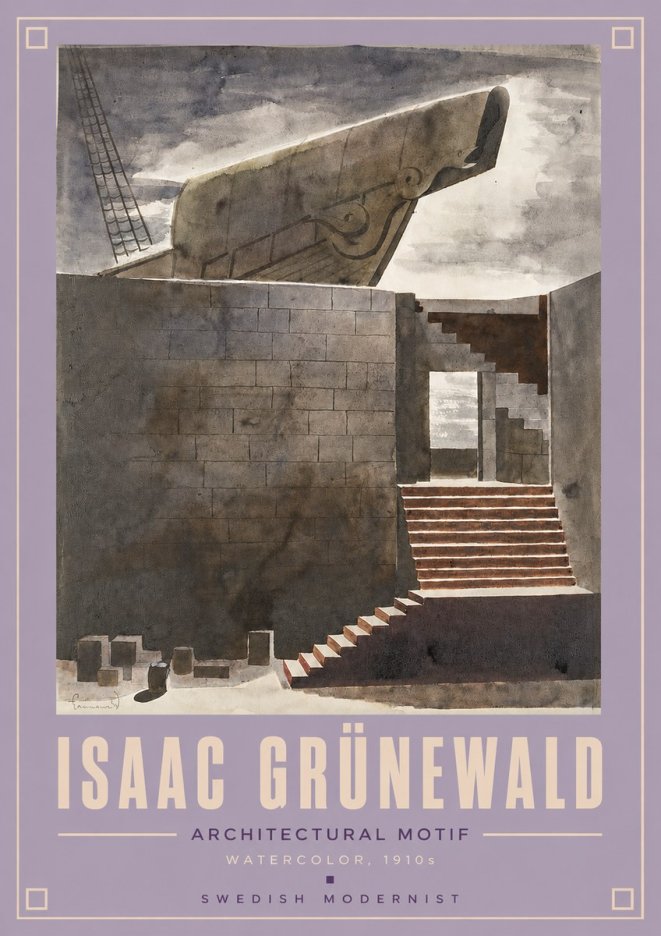 Isaac Grünewald Architectural Motif II No4 - Poszter