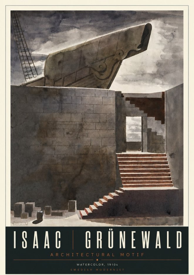 Isaac Grünewald Architectural Motif II No5 - Poszter