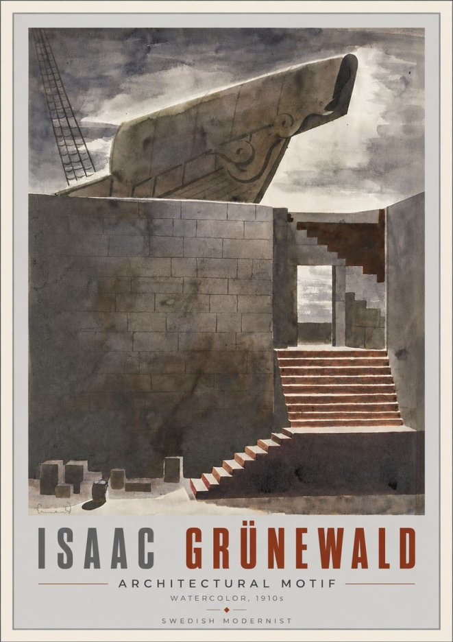 Isaac Grünewald Architectural Motif II No6 - Poszter