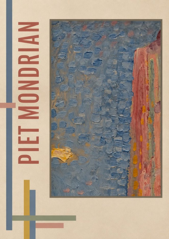 Piet Mondrian Façade in Sunlight No4 - Poszter