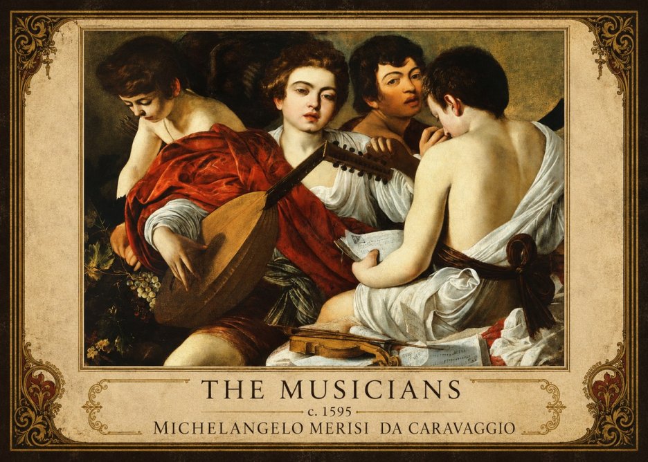 Michelangelo Merisi da Caravaggio The Musicians I No6 - Poszter
